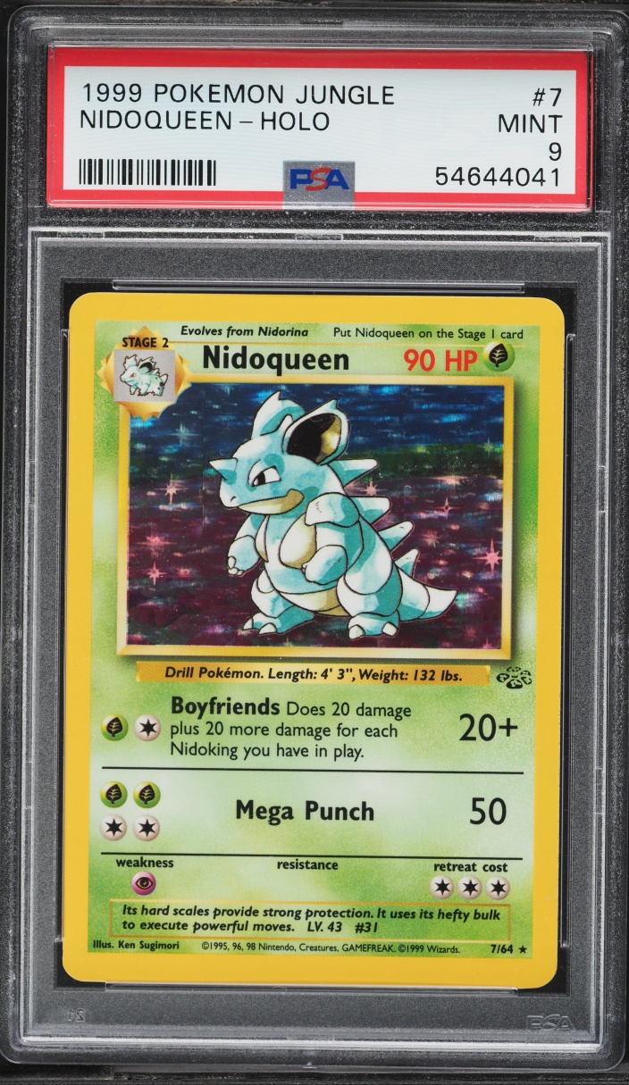 1999 Pokemon Jungle Holo Nidoqueen #7 PSA 9 MINT
