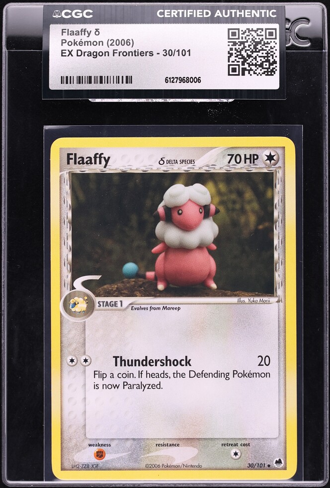 2006 Pokemon EX Dragon Frontiers Flaaffy #30 CGC AUTH