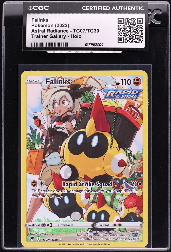 2022 Pokemon Sword & Shield Astral Radiance CHR Falinks #TG07 CGC AUTH