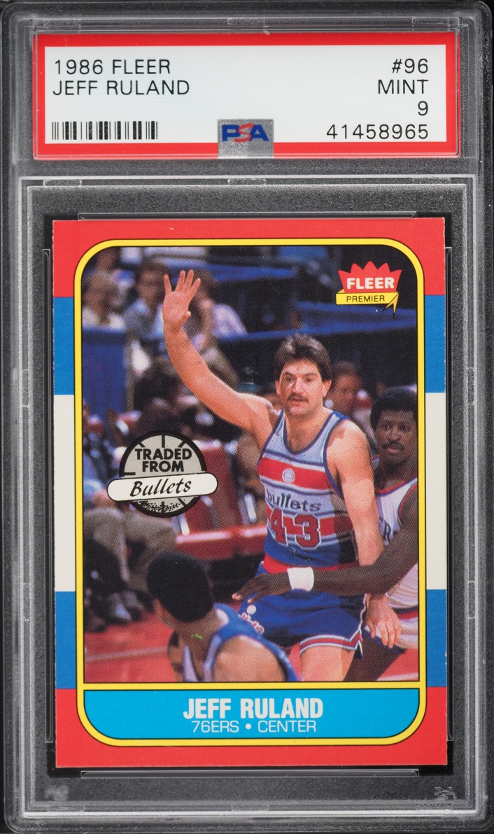 1986 Fleer Basketball Jeff Ruland #96 PSA 9 MINT