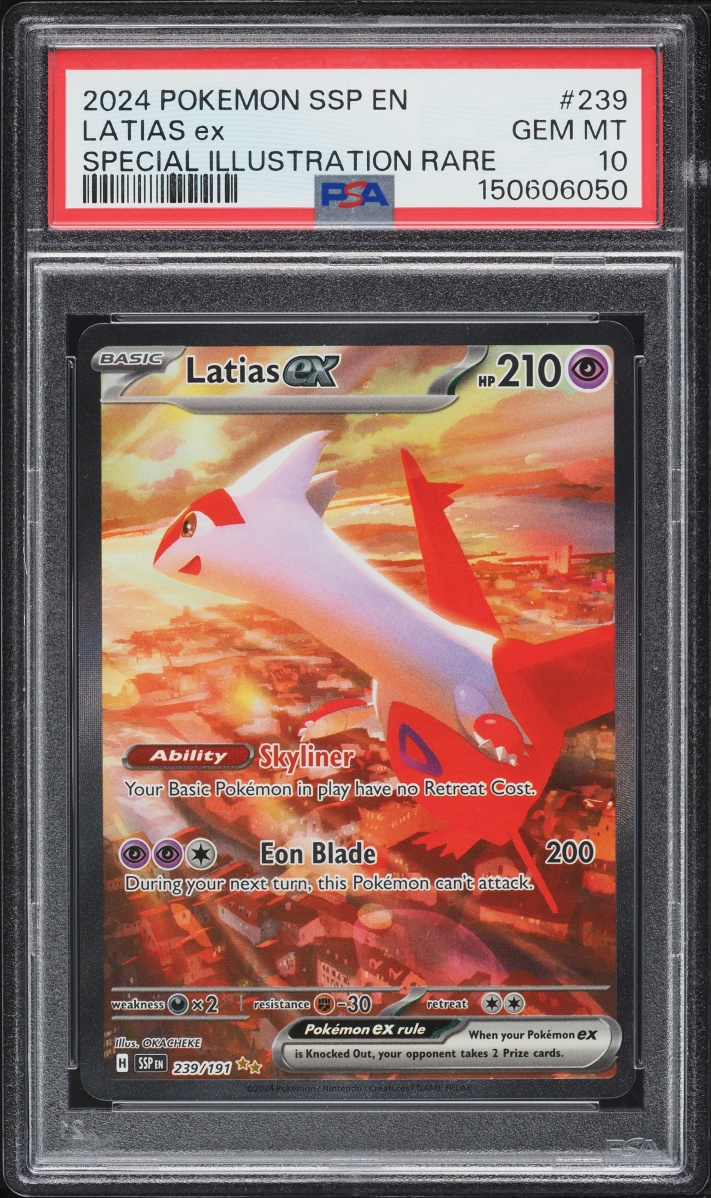 2024 Pokemon Scarlet & Violet Surging Sparks SIR Latias EX #239 PSA 10 GEM MINT