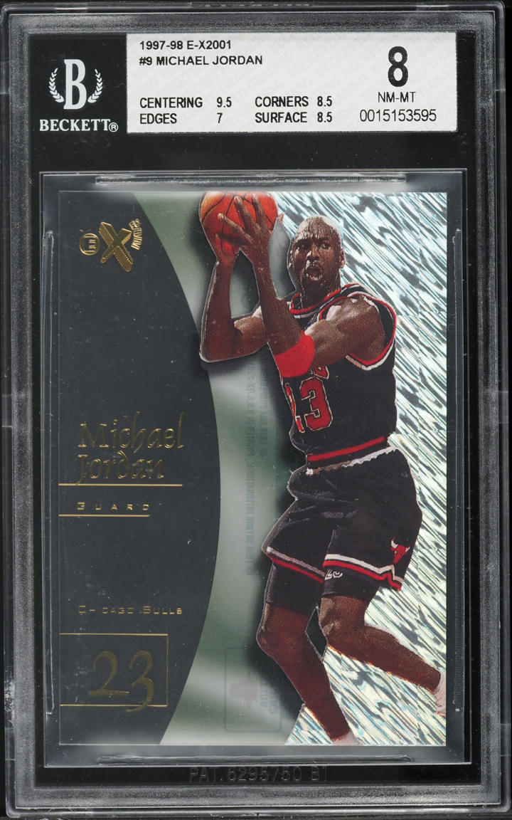 1997 Skybox E-X2001 Michael Jordan #9 BGS 8 NM-MT