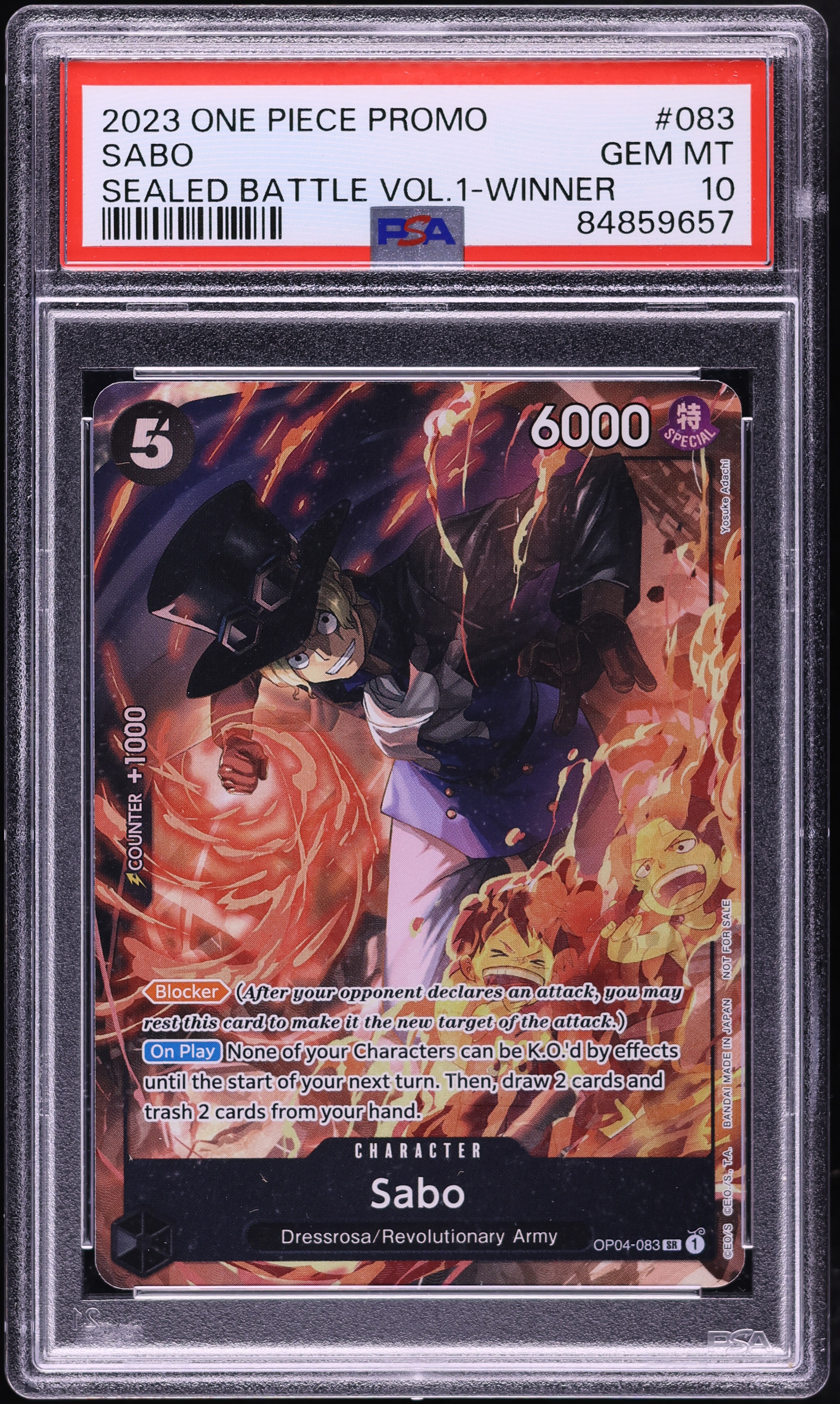【PSA10】レベッカ 2023 ONE PIECE 2023 One Piece Promo Sealed Battle Vol. 1 Winner Sabo #OP04
