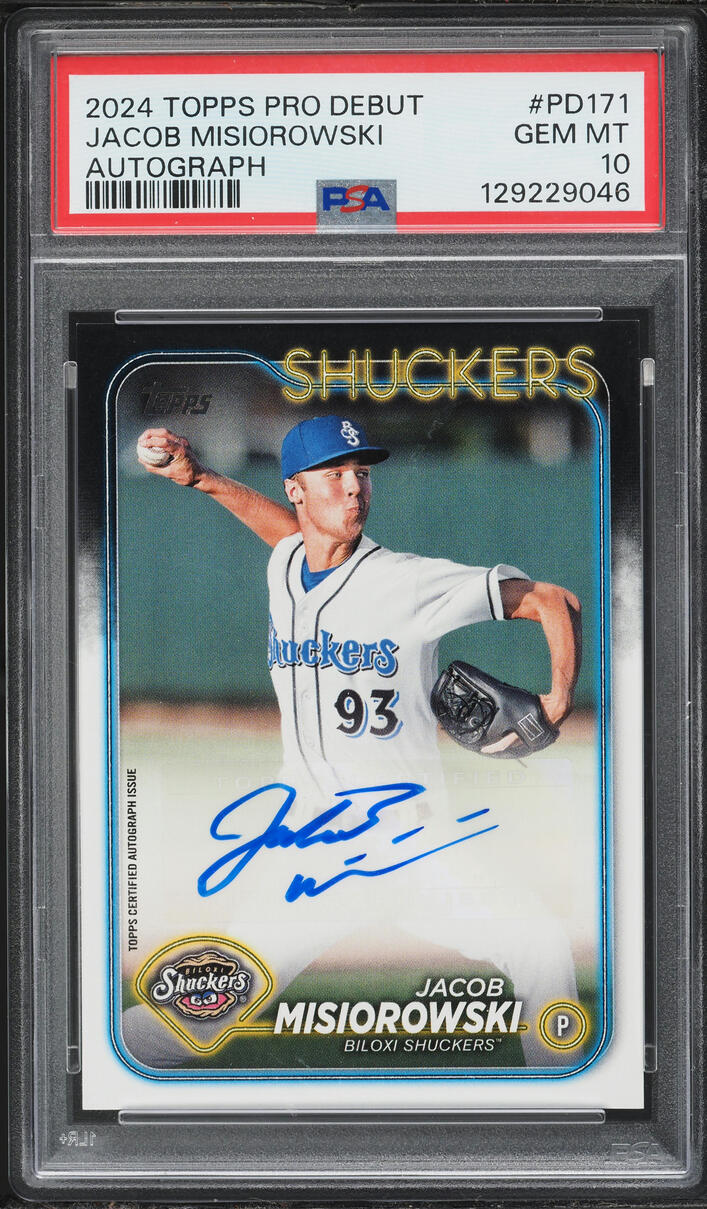 2024 Topps Pro Debut Jacob Misiorowski PROSPECT AUTO #PD171 PSA 10 GEM MINT