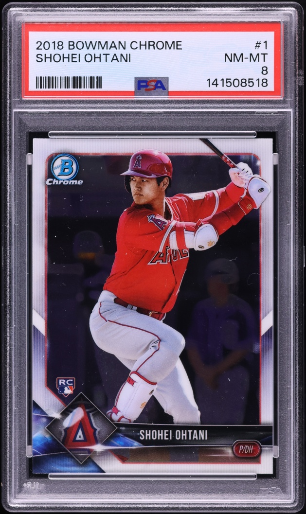 2018 Bowman Chrome Shohei Ohtani ROOKIE #1 PSA 8 NM-MT