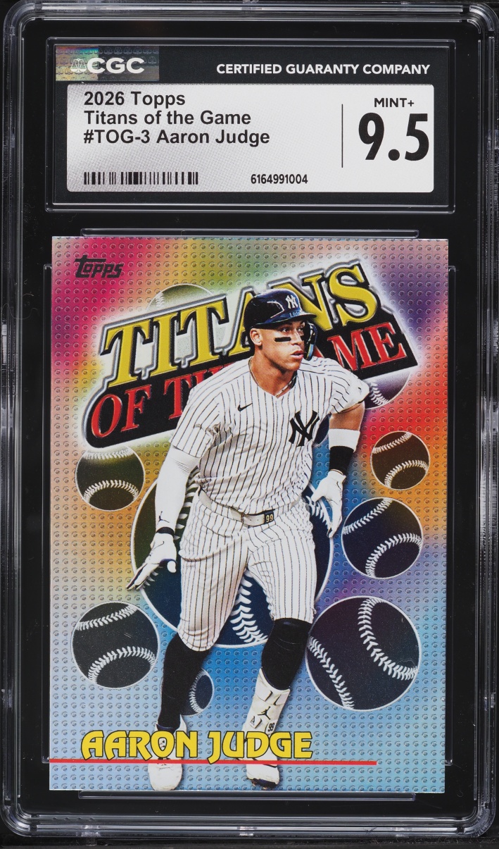 2026 Topps Titans Of The Game Aaron Judge #TOG-3 CGC 9.5 MINT+