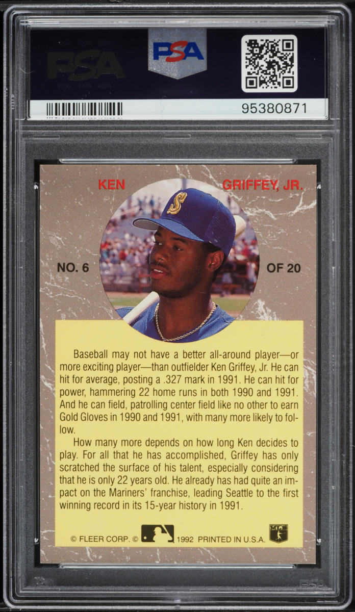 1992 Ultra All-Stars Ken Griffey Jr. #6 PSA 8 NM-MT