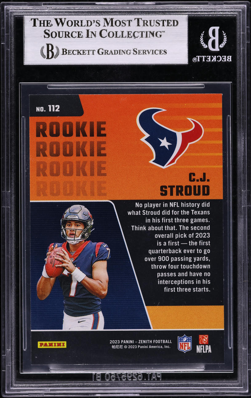 2023 Zenith Retail C.J. Stroud ROOKIE #112 BGS 8 NM-MT