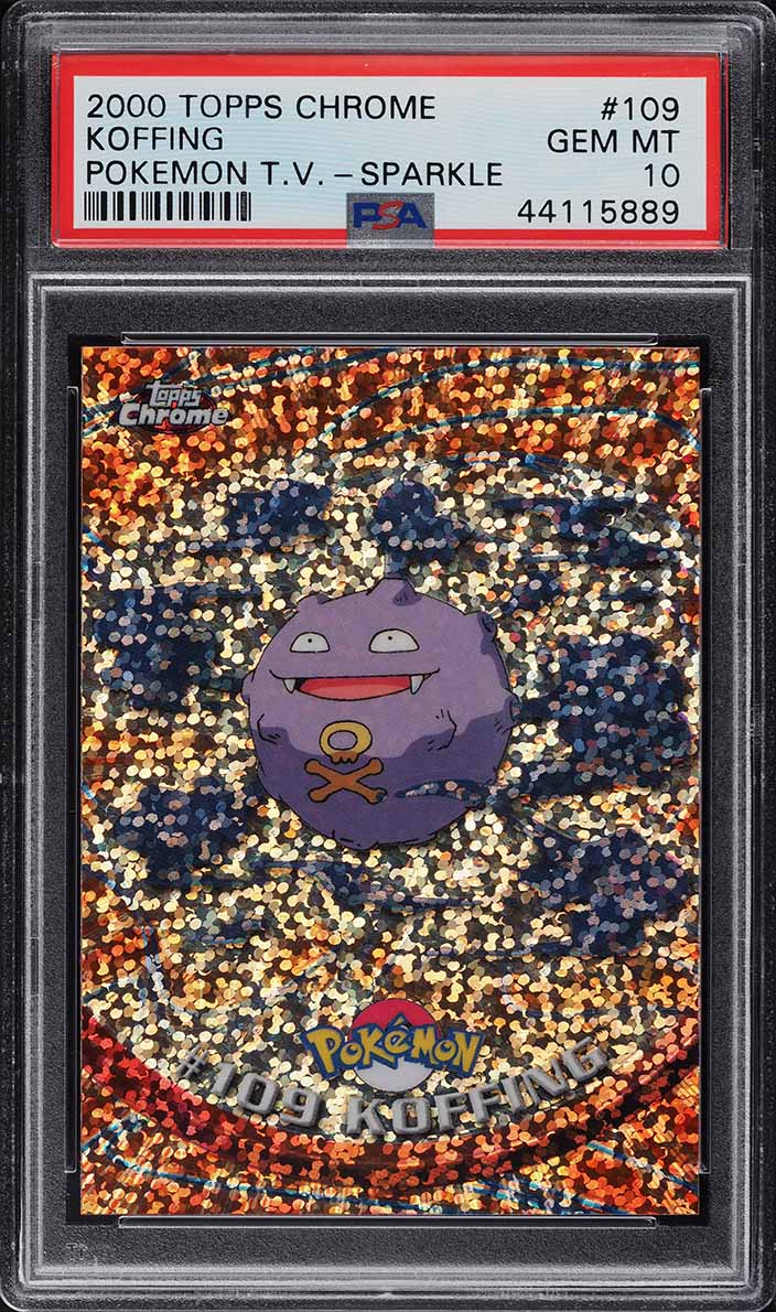 2000 Topps Chrome Pokemon Series 2 Sparkle Koffing #109 PSA 10 GEM MINT