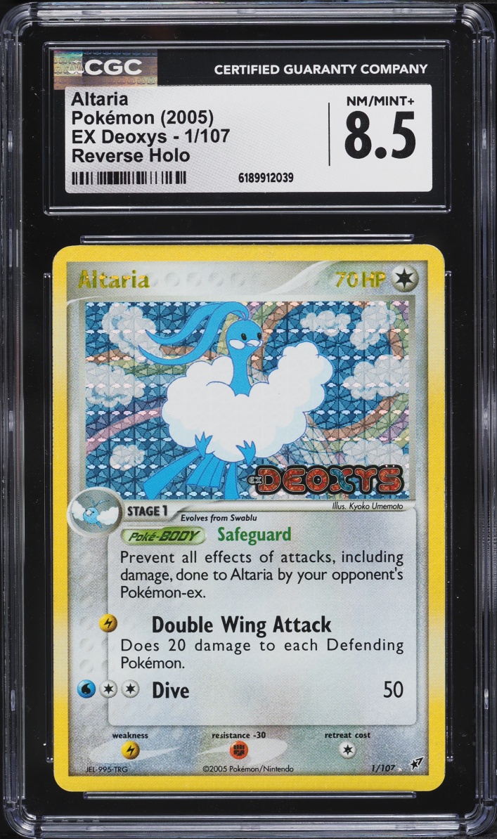 2005 Pokemon EX Deoxys Reverse Holo Altaria #1 CGC 8.5 NM-MT+
