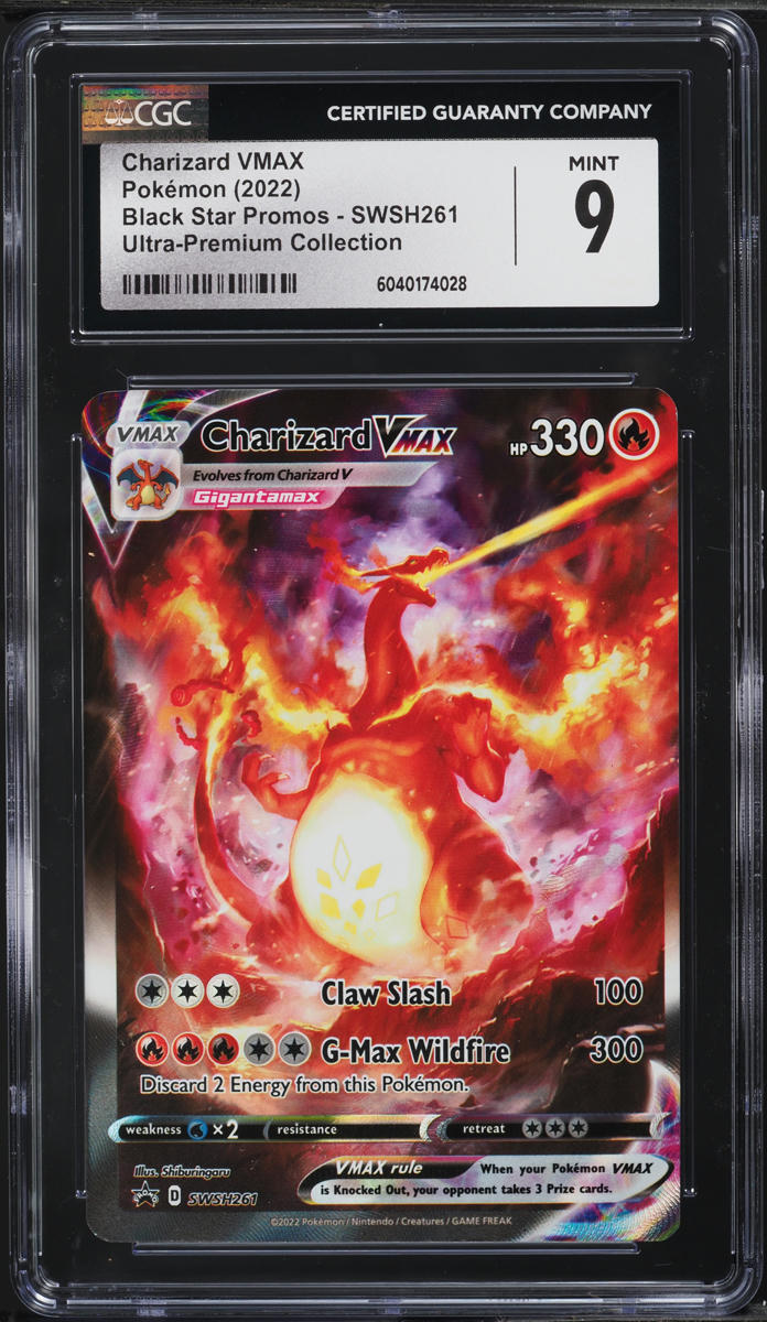 2022 Pokemon SWSH Black Star Promo Ultra Premium Charizard VMAX #SWSH261 CGC 9