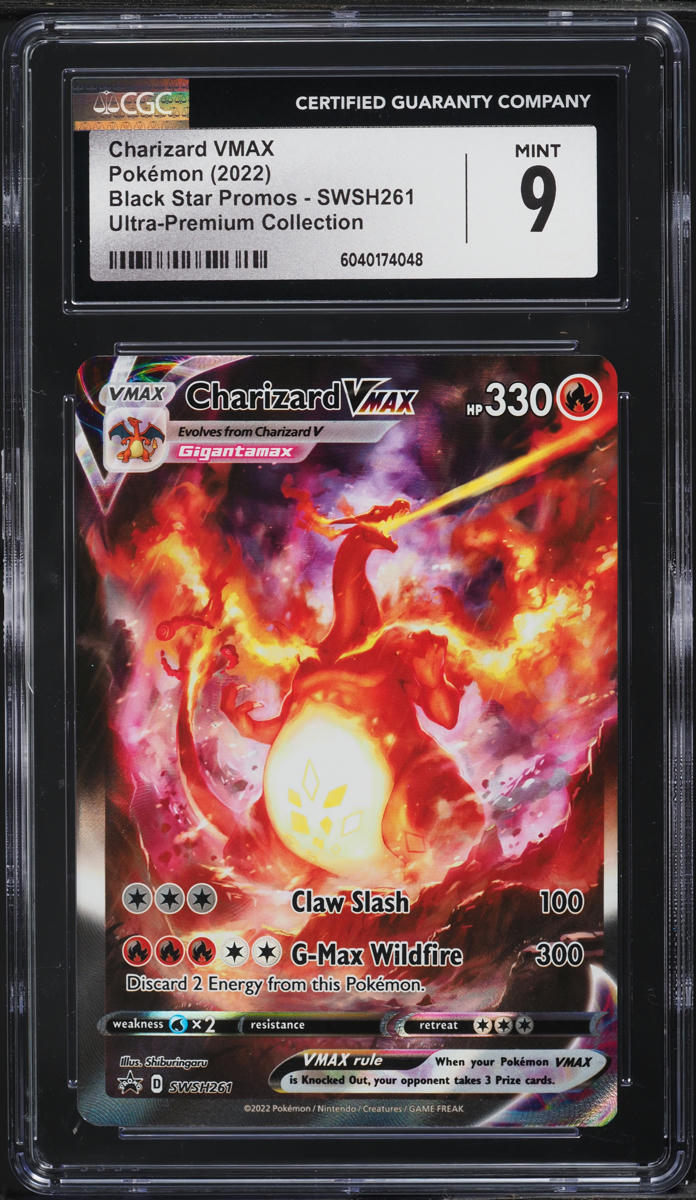 2022 Pokemon SWSH Black Star Promo Ultra Premium Charizard VMAX #SWSH261 CGC 9