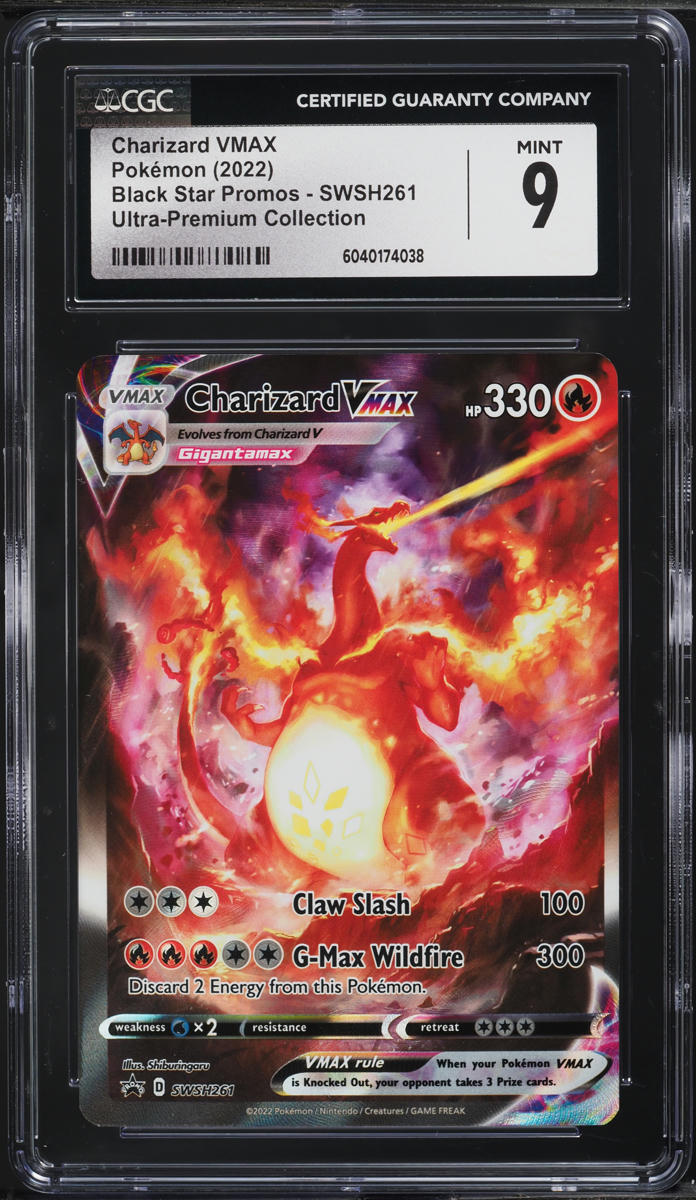 2022 Pokemon SWSH Black Star Promo Ultra Premium Charizard VMAX #SWSH261 CGC 9