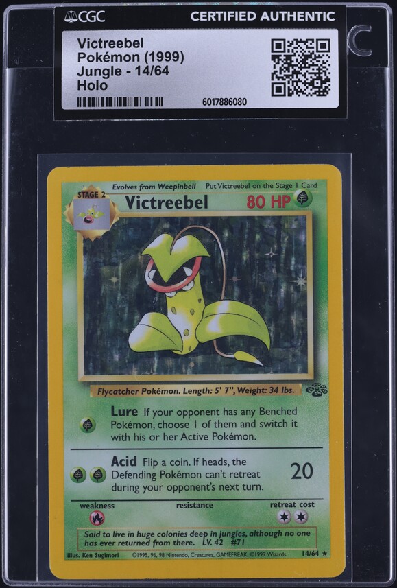2006 Pokemon EX Legend Maker Reverse Holo Victreebel #13 CGC 10