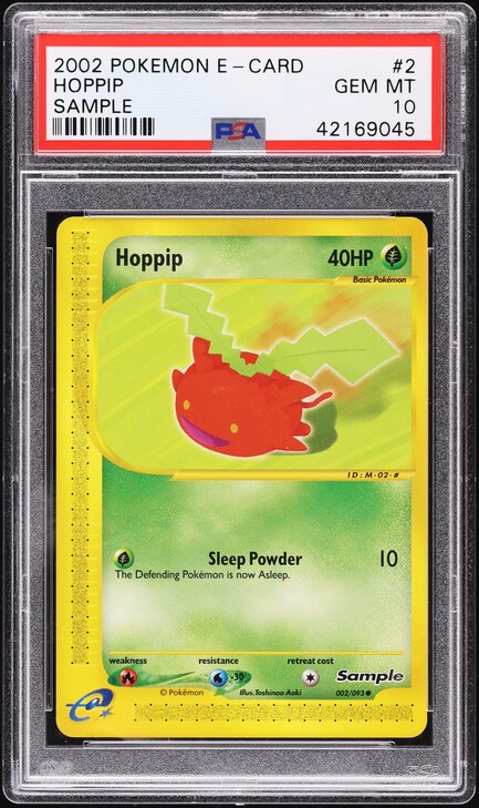 2002 Pokemon Expedition E3 Promo Japanese Back Hoppip #112 PSA 9