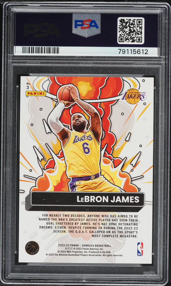 2022 Donruss Bomb Squad LeBron James #3 PSA 10 GEM MINT