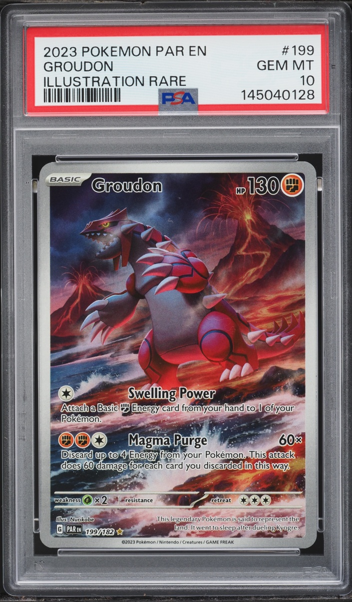 2023 Pokemon Scarlet & Violet Paradox Rift IR Groudon #199 PSA 10 GEM MINT