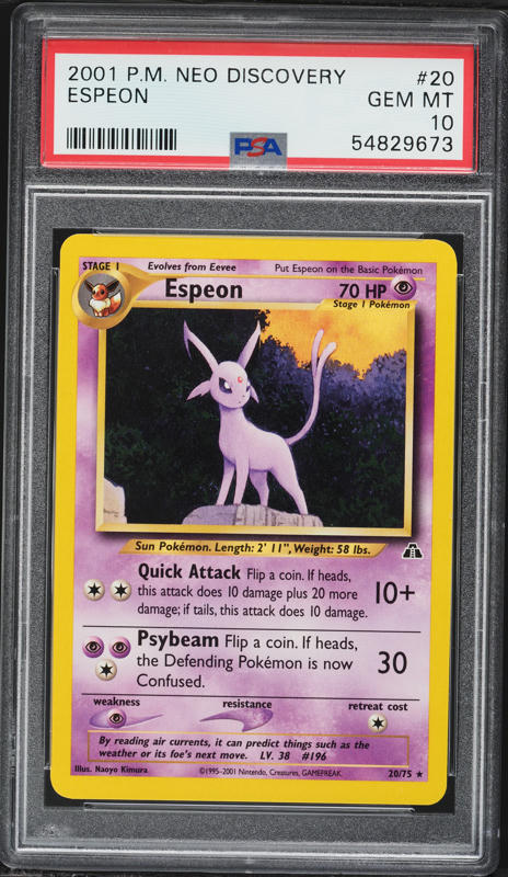 2023 Pokemon Japanese SV Promos Yu Nagaba X PCG Espeon #66 CGC 10