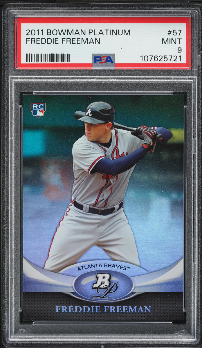 2011 Bowman Platinum Freddie Freeman ROOKIE #57 PSA 9 MINT