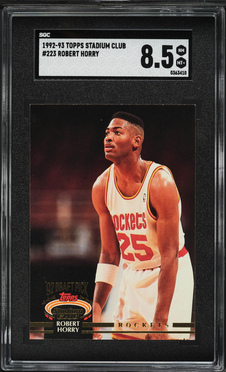 1992 Stadium Club Members Only Robert Horry ROOKIE #223 SGC 8.5 NM-MT+ ...