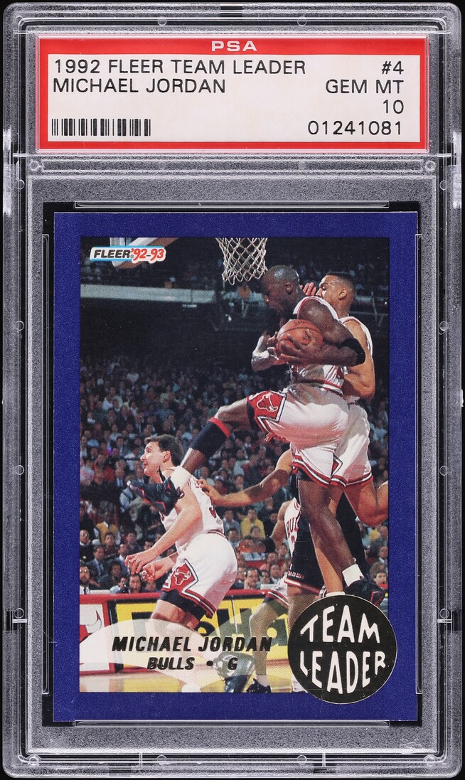 1992 Fleer Team Leader Michael Jordan #4 PSA 10 GEM MINT