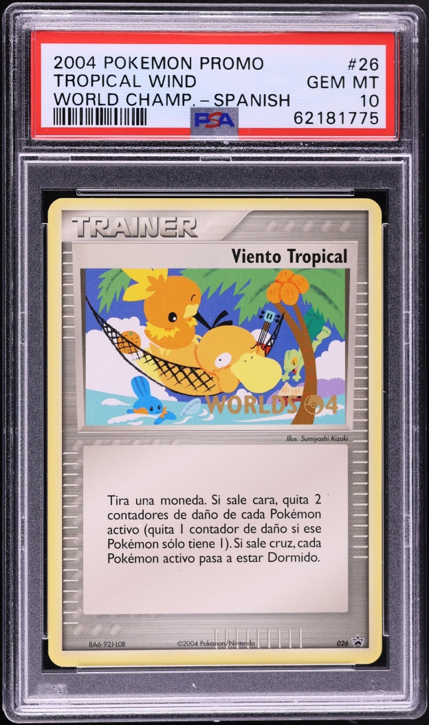 2004 Pokemon Spanish Promo World Championships Tropical Wind #26 PSA 10 GEM MINT