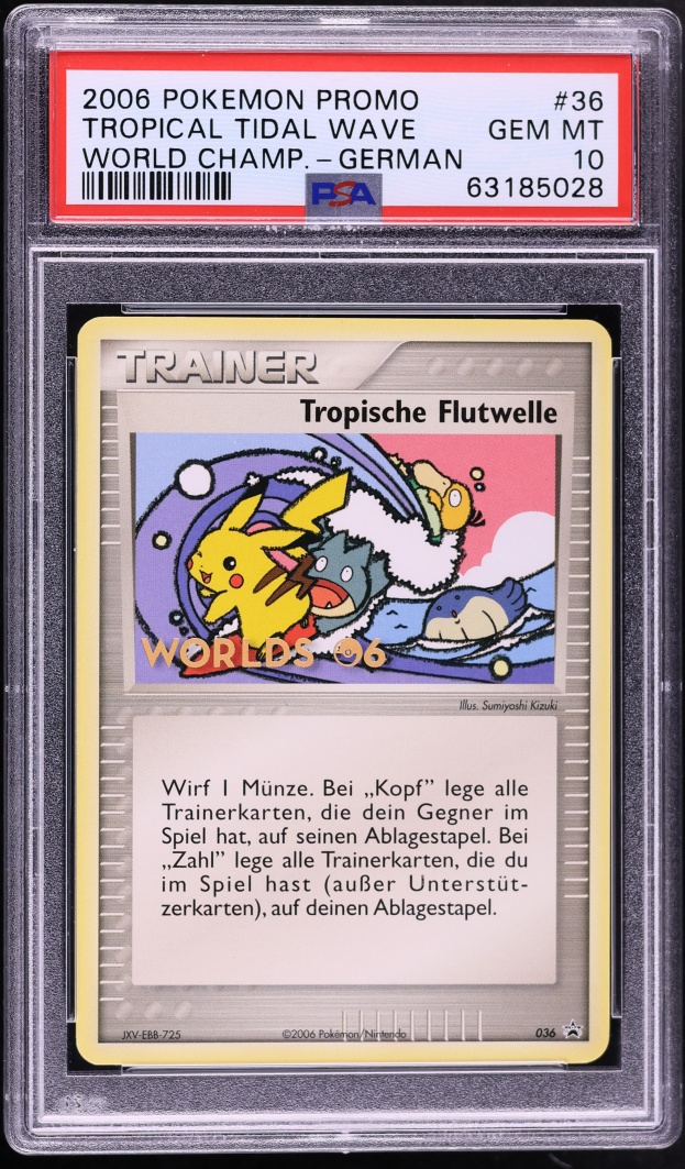 2006 Pokemon German Promo World Championships Tropical Tidal Wave #36 PSA 10 GEM MINT