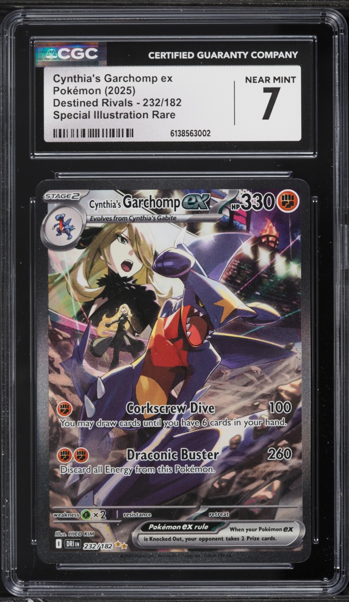 2025 Pokemon Scarlet & Violet Destined Rivals SIR Cynthia's Garchomp EX #232 CGC 7 NRMT