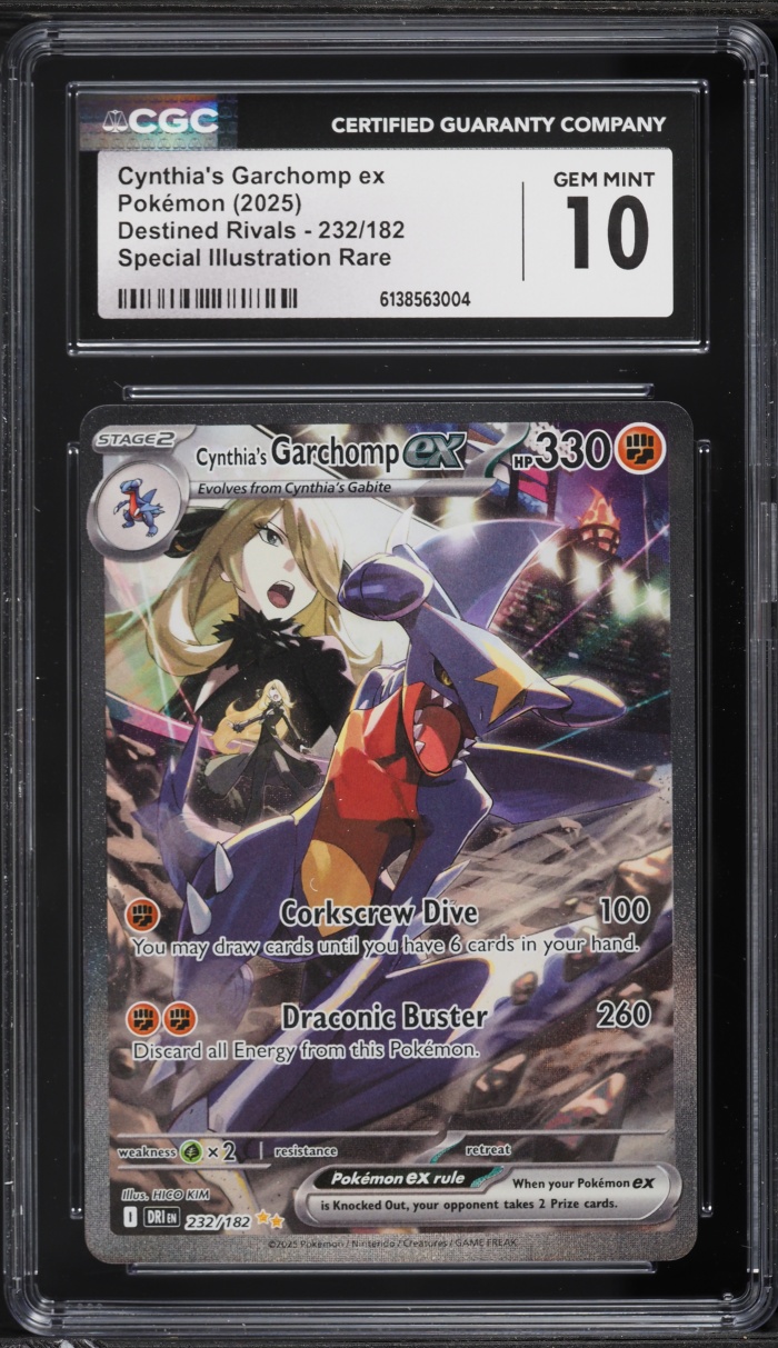 2025 Pokemon Scarlet & Violet Destined Rivals SIR Cynthia's Garchomp EX #232 CGC 10 GEM MINT