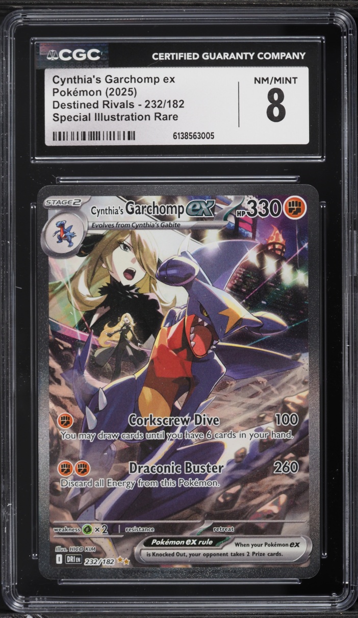 2025 Pokemon Scarlet & Violet Destined Rivals SIR Cynthia's Garchomp EX #232 CGC 8 NM-MT