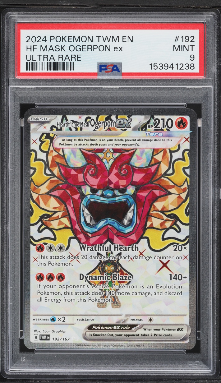 2024 Pokemon SV Twilight Masquerade Full Art Hearthflame Mask Ogerpon ex #192 PSA 9 MINT