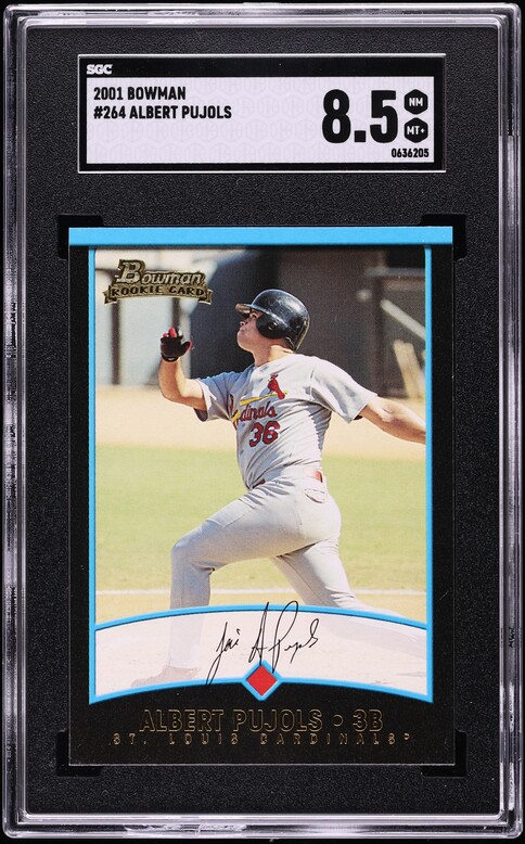 2001 Bowman Albert Pujols ROOKIE #264 SGC 8.5 NM-MT+