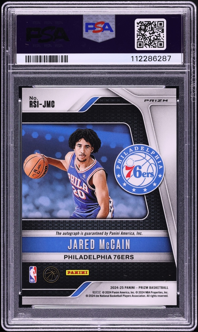 2024 Panini Prizm Choice Jared McCain ROOKIE AUTO #RSI-JMC PSA 10 GEM MINT