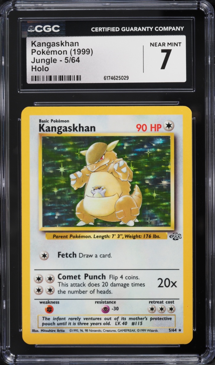 1999 Pokemon Jungle Holo Kangaskhan #5 CGC 7 NRMT
