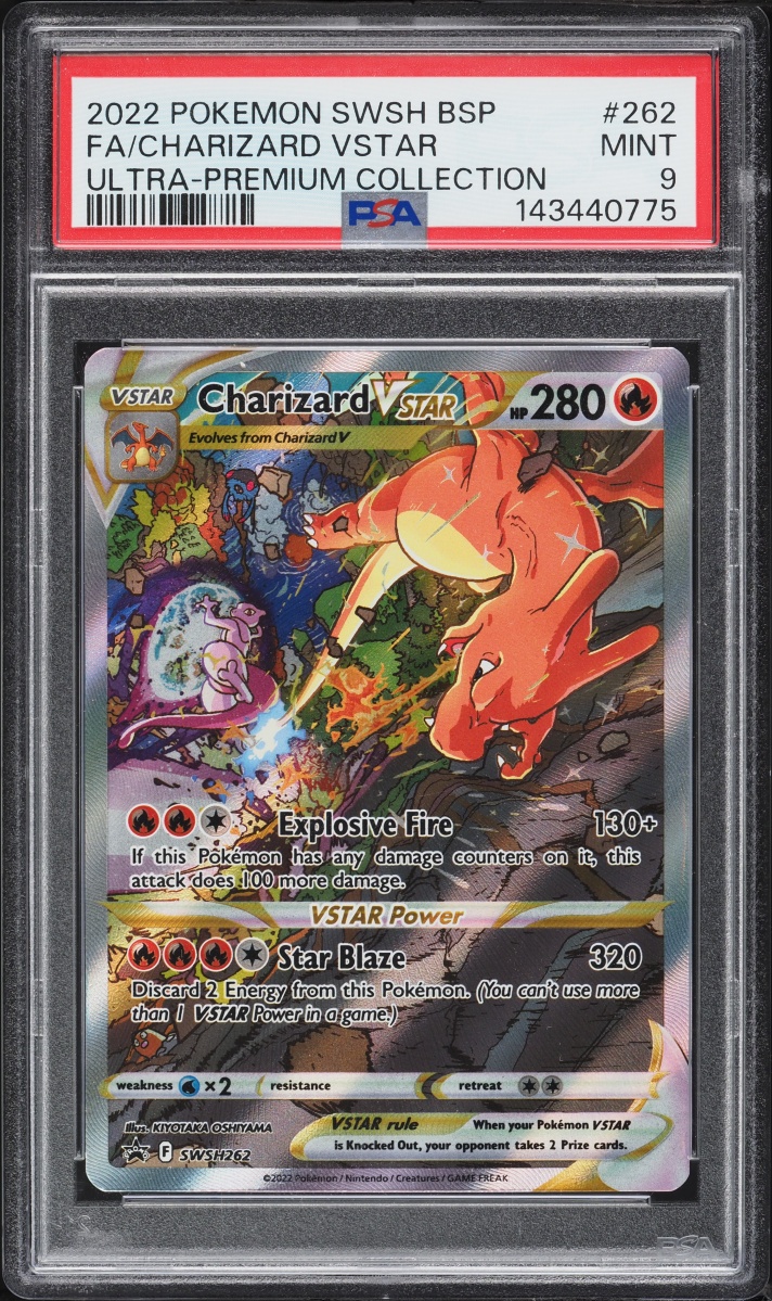 2022 Pokemon Sword & Shield Promo Ultra Premium Full Art Charizard VSTAR #SWSH262 PSA 9 MINT