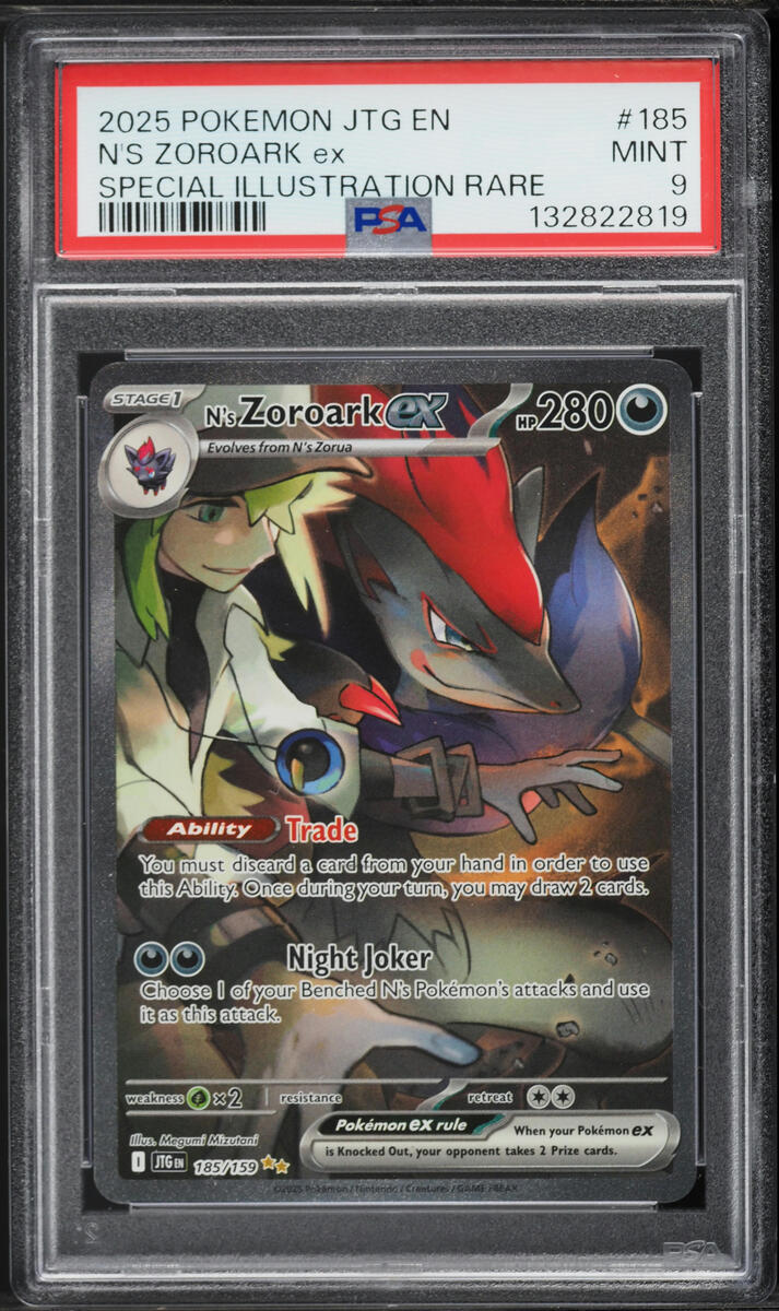 2025 Pokemon Scarlet & Violet Journey Together SIR N's Zoroark ex #185 PSA 9 MINT