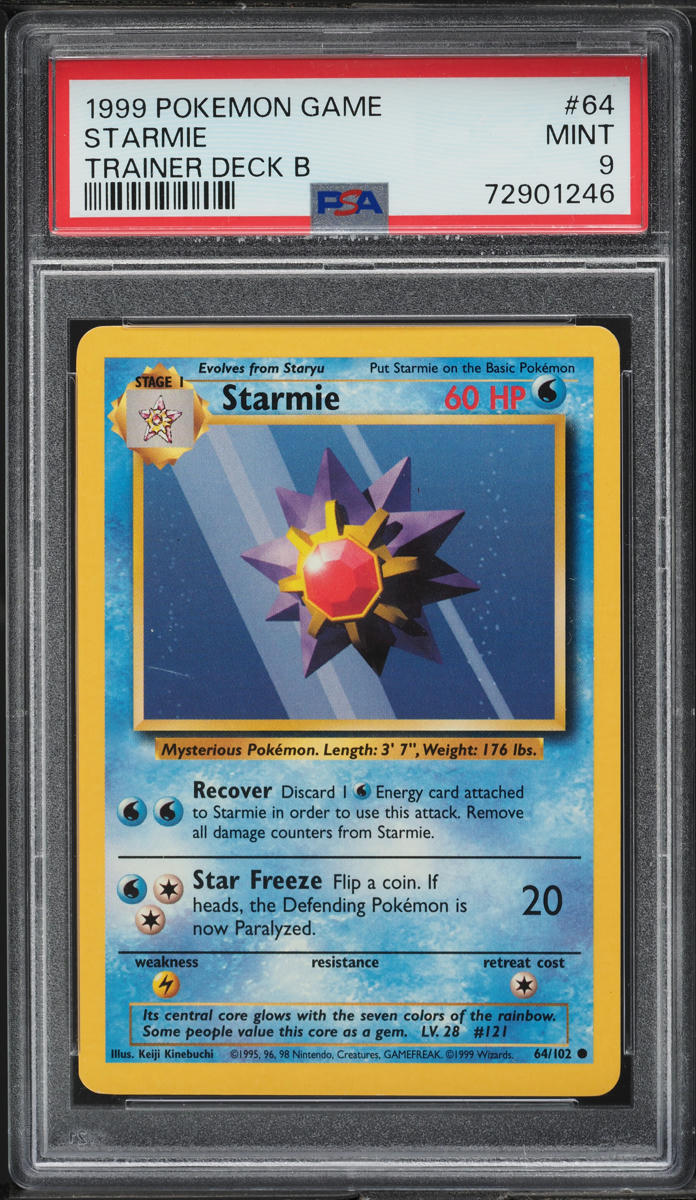 1999 Pokemon Base Set Trainer Deck B Starmie #64 PSA 9 MINT