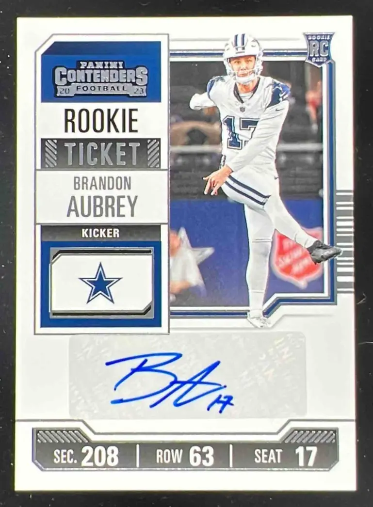 2023 Panini Contenders #275 Brandon Aubrey Autograph RC Rookie