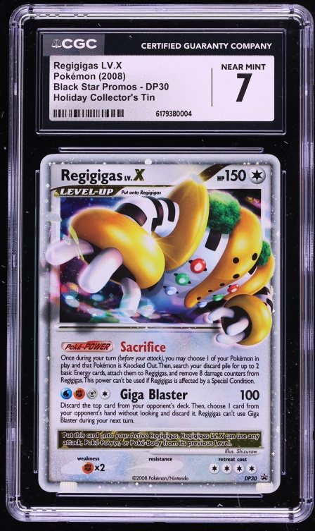 2008 Pokemon DP Promo Holiday Collector's Tin Regigigas LV.X #DP30 CGC 7 NRMT