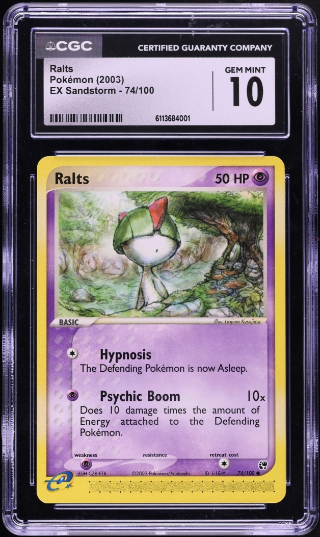 2003 Pokemon EX Sandstorm Ralts #74 CGC 10 GEM MINT