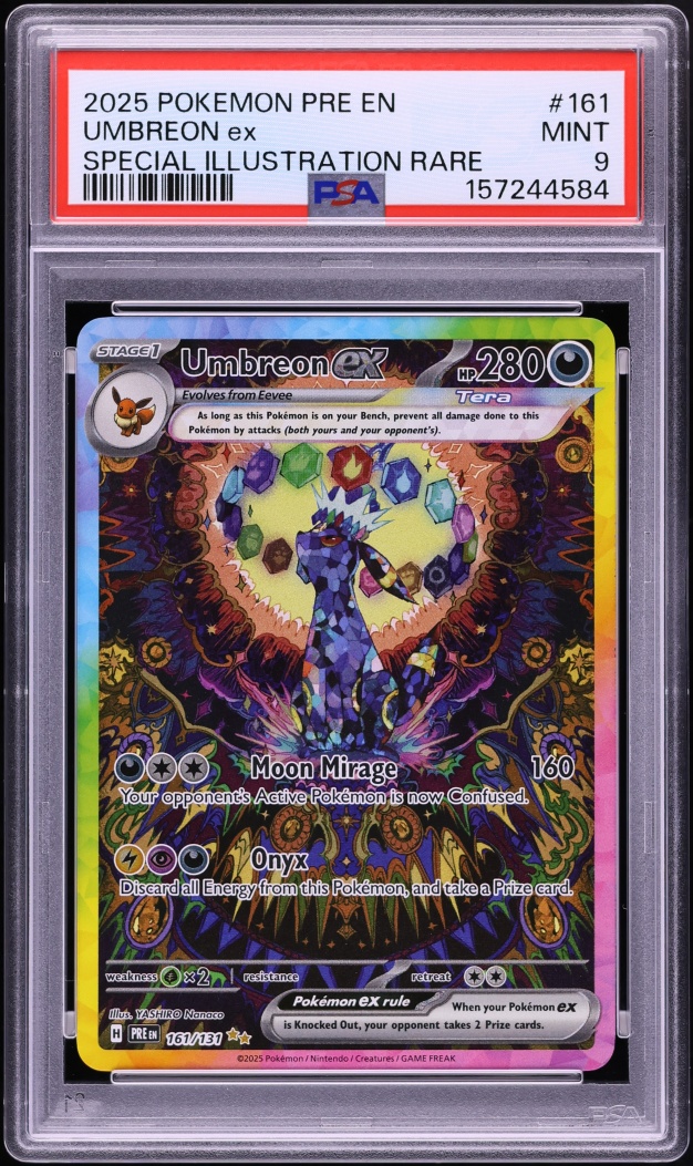 2025 Pokemon Scarlet & Violet Prismatic Evolutions SIR Umbreon ex #161 PSA 9 MINT