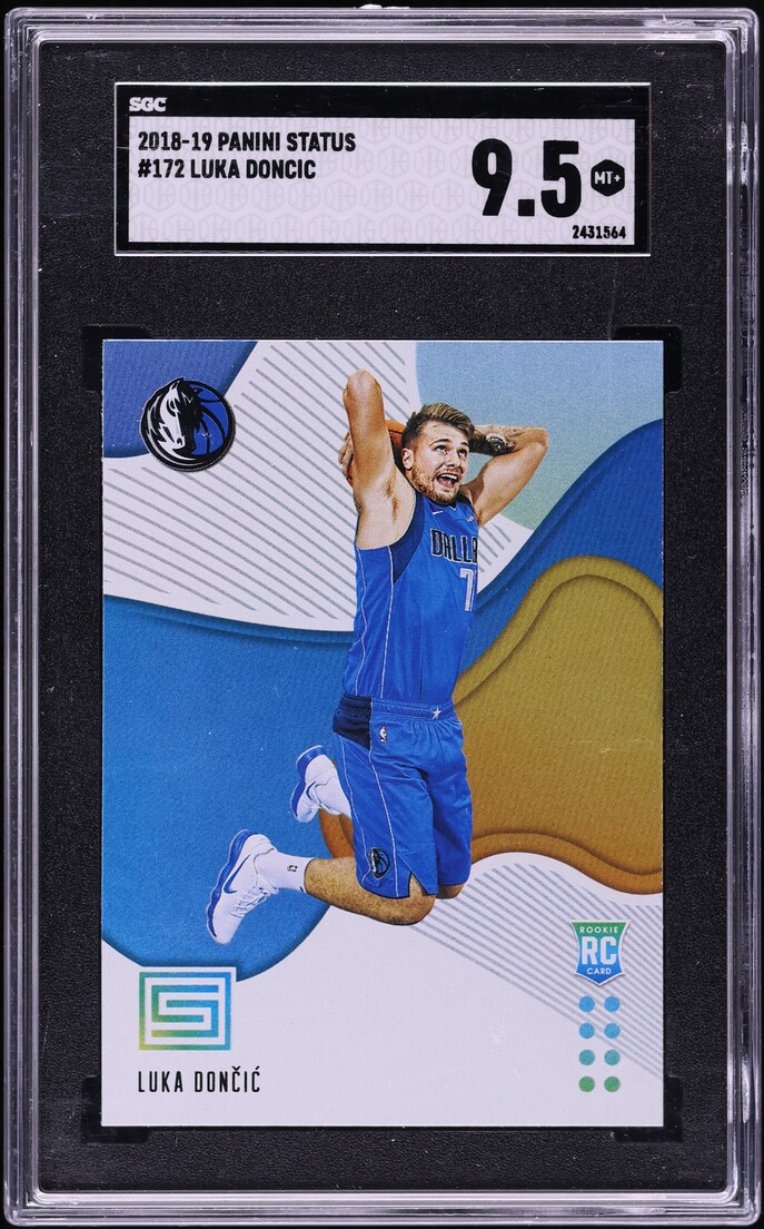 2018 Panini Status Luka Doncic ROOKIE #172 SGC 9.5 MINT+