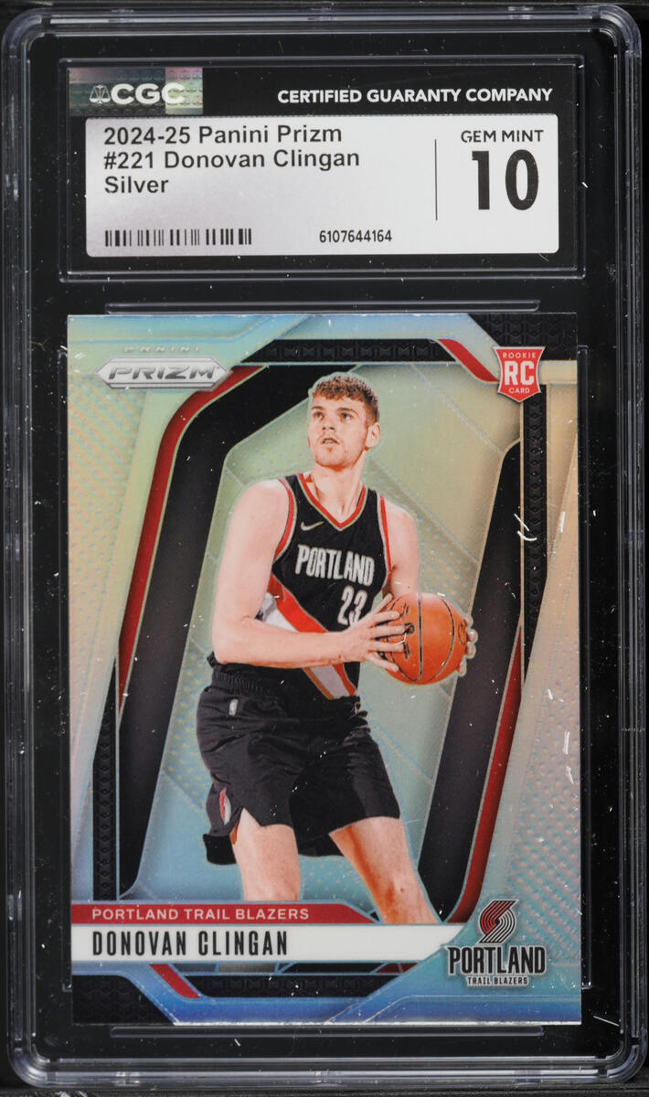 2024 Panini Prizm Silver Donovan Clingan ROOKIE #221 CGC 10 GEM MINT
