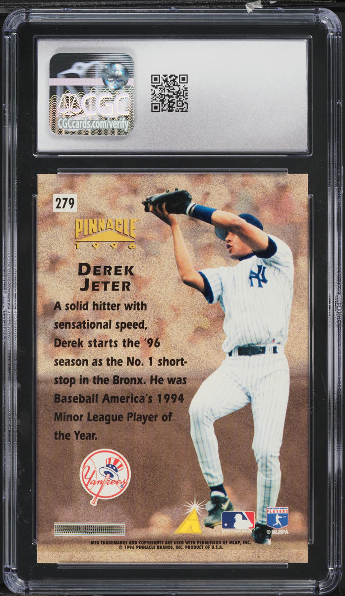 1996 Pinnacle Derek Jeter #279 CGC 7 NRMT