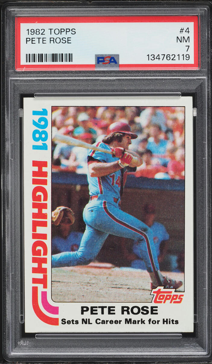 1982 Topps Pete Rose #4 PSA 7 NRMT