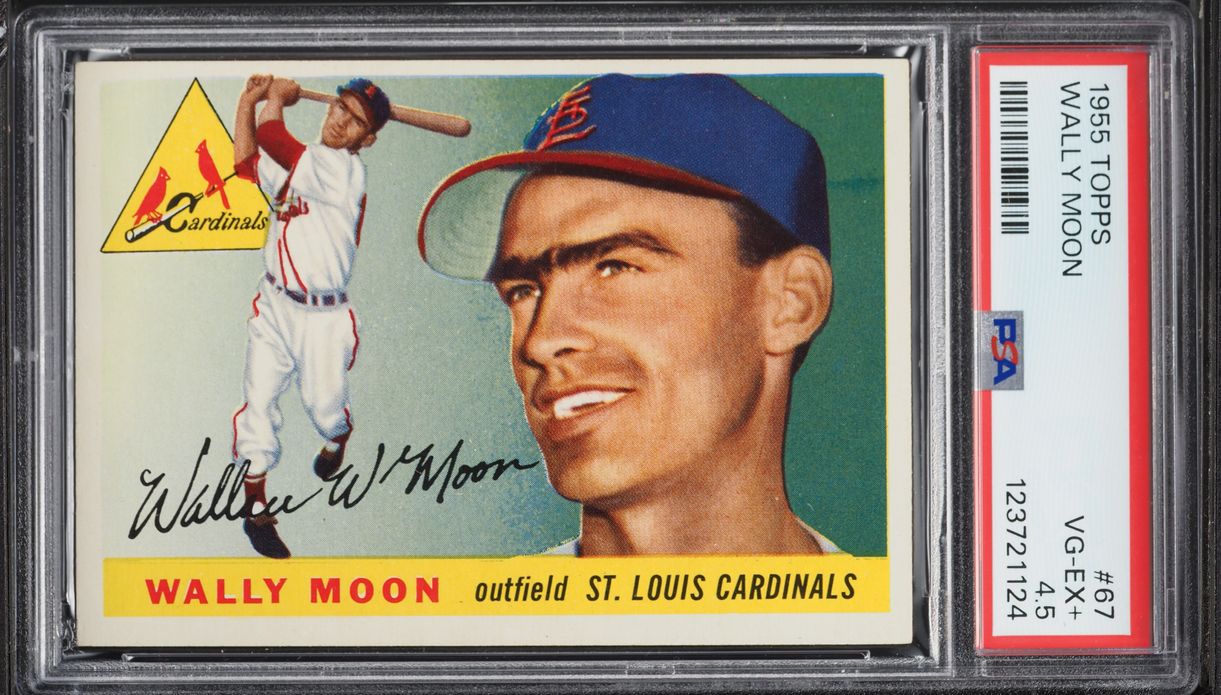 1955 Topps Wally Moon ROOKIE #67 PSA 4.5 VGEX+