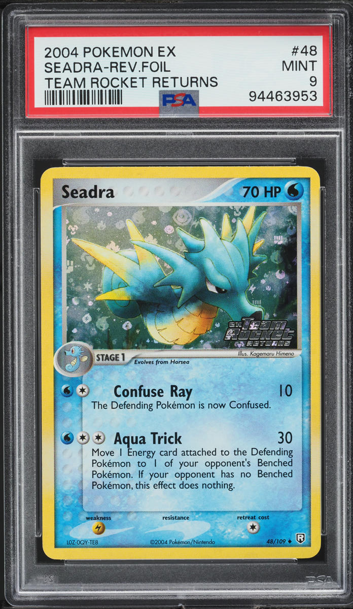 2004 Pokemon EX Team Rocket Returns Reverse Holo Seadra #48 PSA 9 MINT