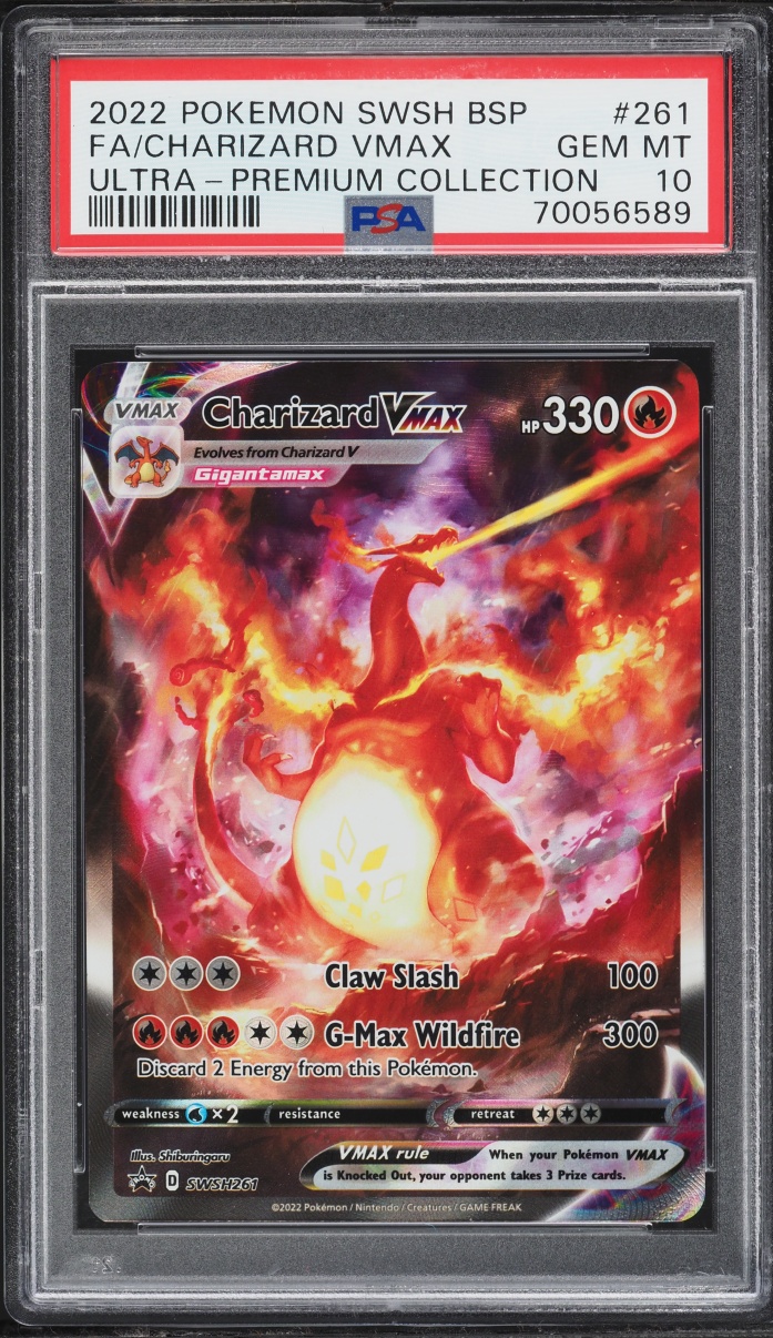 2022 Pokemon SWSH Promo Ultra Premium Full Art Charizard VMAX #SWSH261 PSA 10 GEM MINT