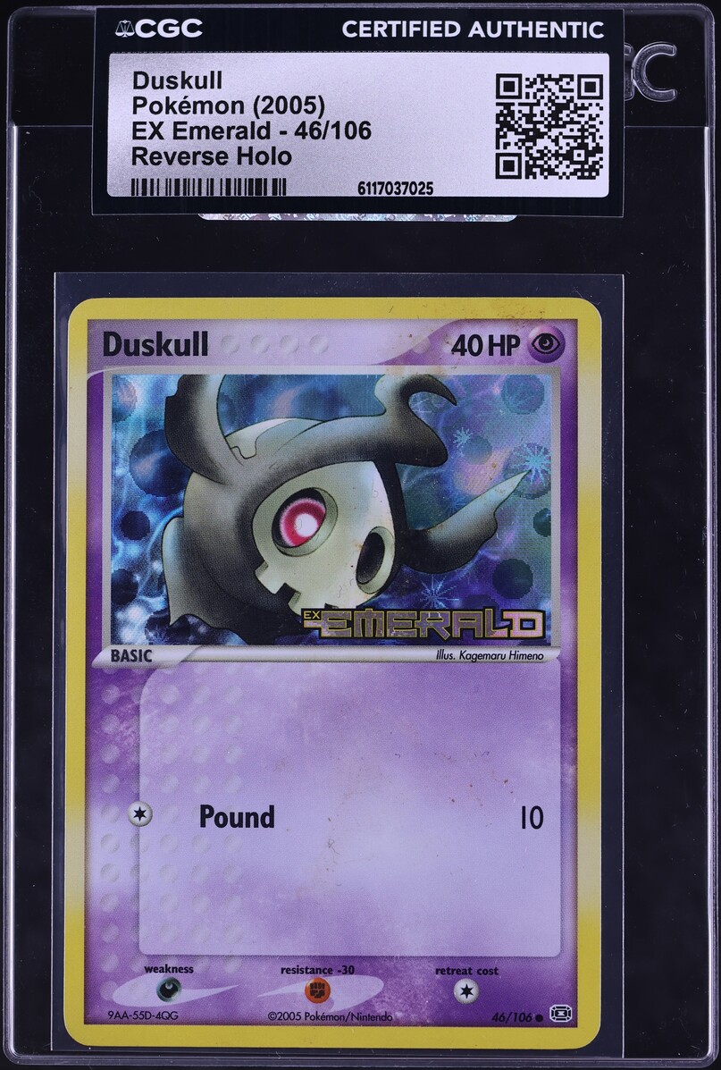 2005 Pokemon EX Emerald Reverse Holo Duskull #46 CGC AUTH