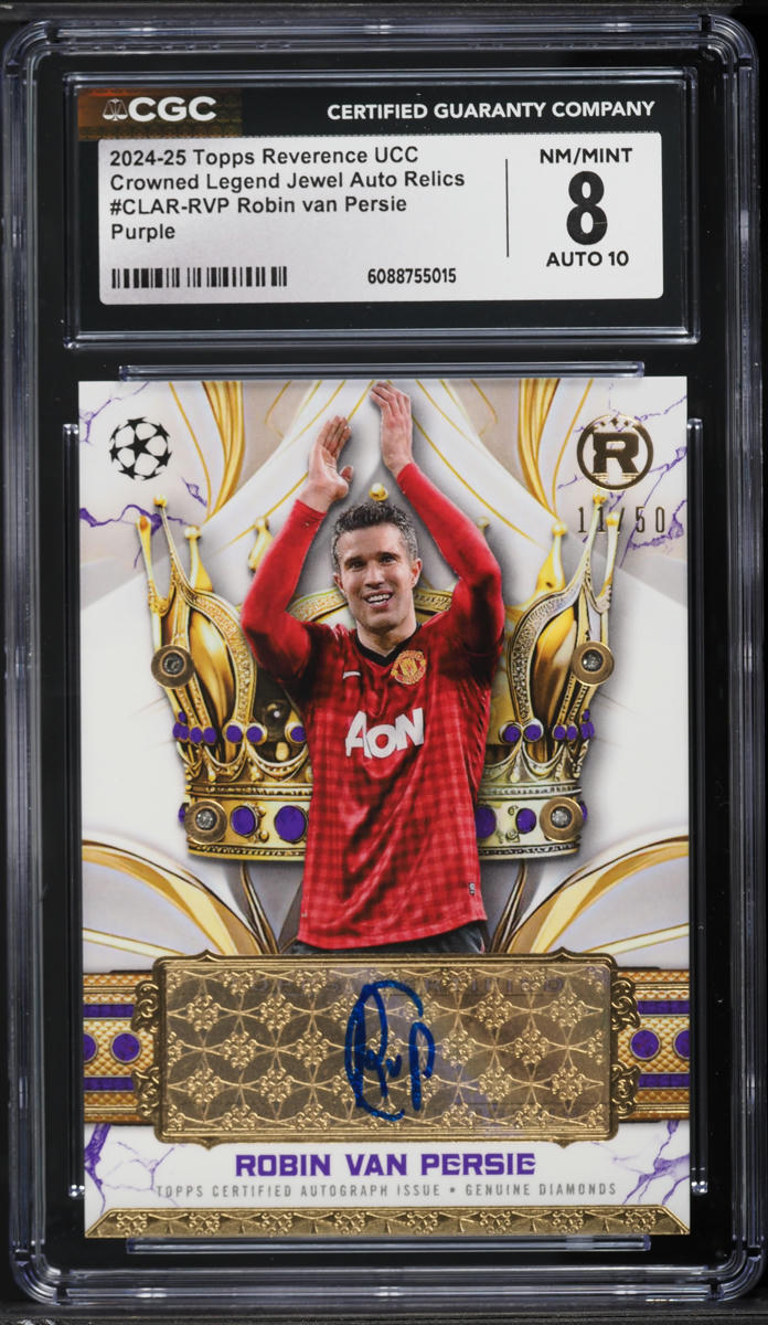 2024 Topps Reverence UCC Crowned Legend Jewel Purple Robin Van Persie ...